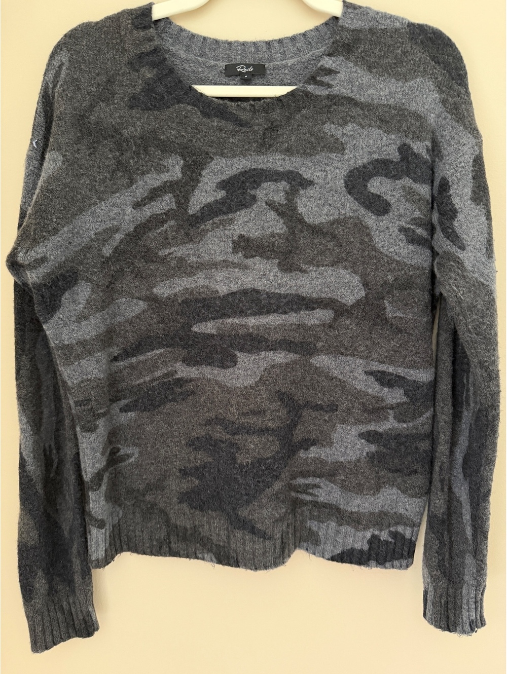 S Rails Louie charcoal camo, merino wool
